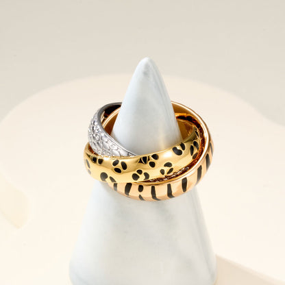 [Luna Brilliance] TRINITY  RING LEOPARD PRINT