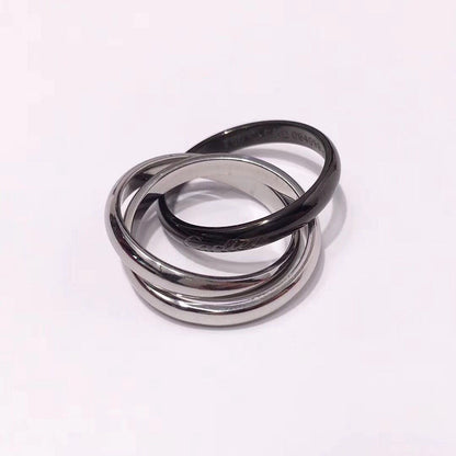 [Luna Brilliance]TRINITY 3.2MM RING BLACK CERAMIC