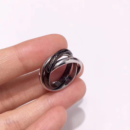 [Luna Brilliance]TRINITY 3.2MM RING BLACK CERAMIC