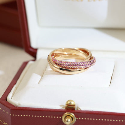 [Luna Brilliance]TRINITY 3.2MM RING PINK DIAMOND