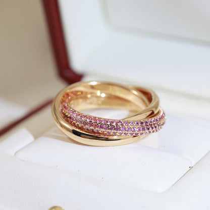 [Luna Brilliance]TRINITY 3.2MM RING PINK DIAMOND