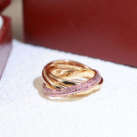 [Luna Brilliance]TRINITY 3.2MM RING PINK DIAMOND