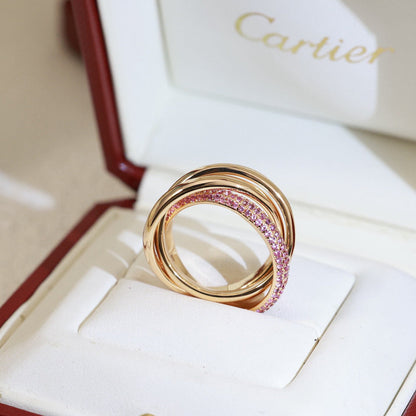 [Luna Brilliance]TRINITY 3.2MM RING PINK DIAMOND
