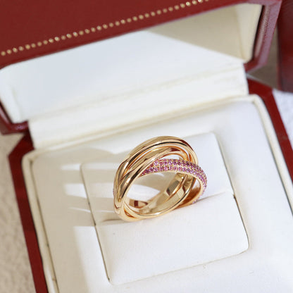 [Luna Brilliance]TRINITY 3.2MM RING PINK DIAMOND