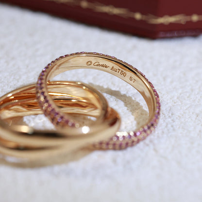 [Luna Brilliance]TRINITY 3.2MM RING PINK DIAMOND