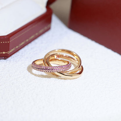 [Luna Brilliance]TRINITY 3.2MM RING PINK DIAMOND