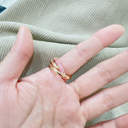 [Luna Brilliance]TRINITY 3.2MM RING PINK DIAMOND