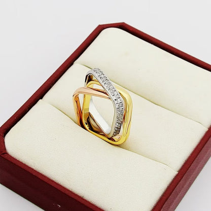 [Luna Brilliance] TRINITY 3.5MM CUSHION RING COLLECTION