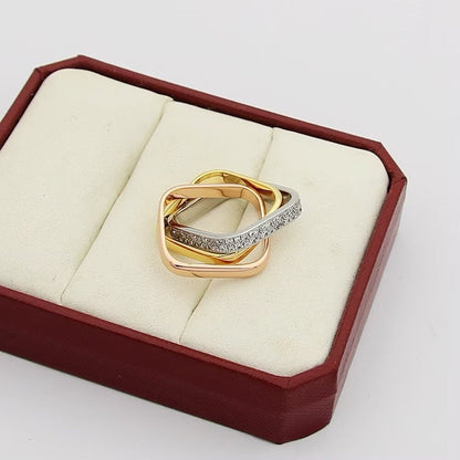 [Luna Brilliance] TRINITY 3.5MM CUSHION RING COLLECTION