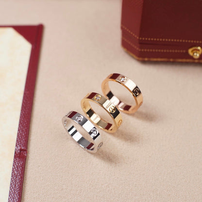 [Luna Brilliance]LOVE 4MM 1 DIAMOND RING