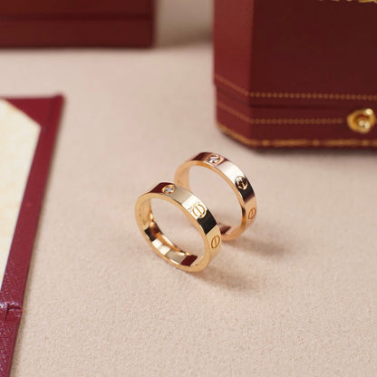 [Luna Brilliance]LOVE 4MM 1 DIAMOND RING