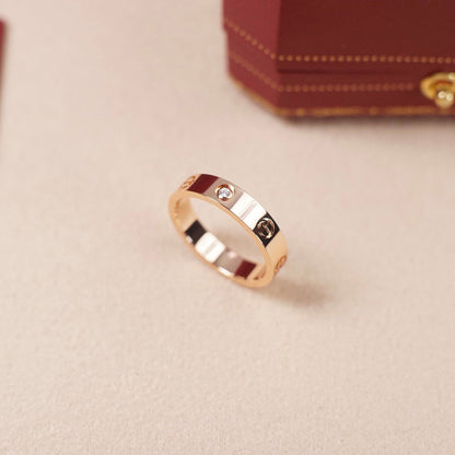 [Luna Brilliance]LOVE 4MM 1 DIAMOND RING