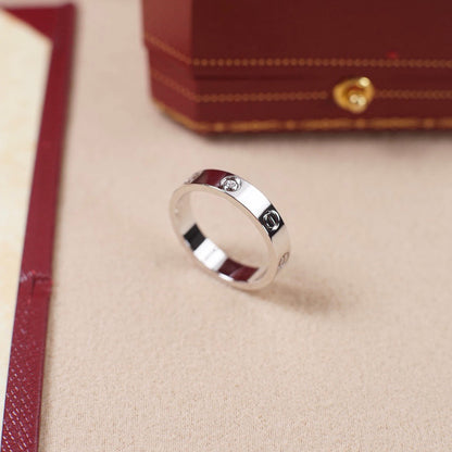 [Luna Brilliance]LOVE 4MM 1 DIAMOND RING