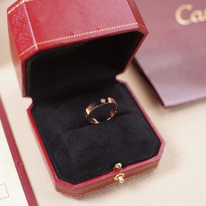 [Luna Brilliance]LOVE 4MM 1 DIAMOND RING