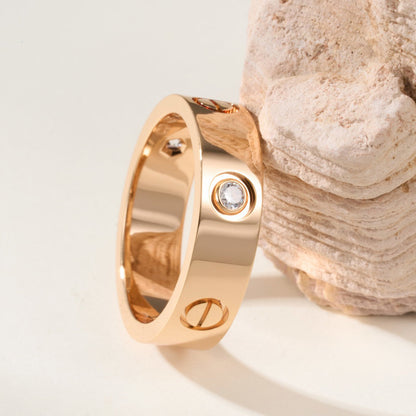 [Luna Brilliance]LOVE 4MM 1 DIAMOND RING