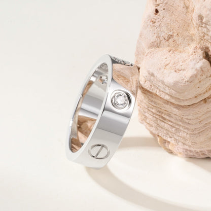 [Luna Brilliance]LOVE 4MM 1 DIAMOND RING