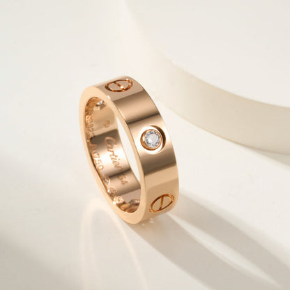[Luna Brilliance]LOVE 4MM 1 DIAMOND RING