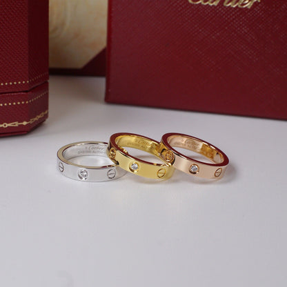 [Luna Brilliance]LOVE 4MM 1 DIAMOND RING