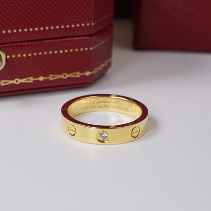 [Luna Brilliance]LOVE 4MM 1 DIAMOND RING