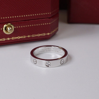 [Luna Brilliance]LOVE 4MM 1 DIAMOND RING