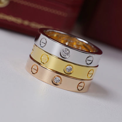 [Luna Brilliance]LOVE 4MM 1 DIAMOND RING