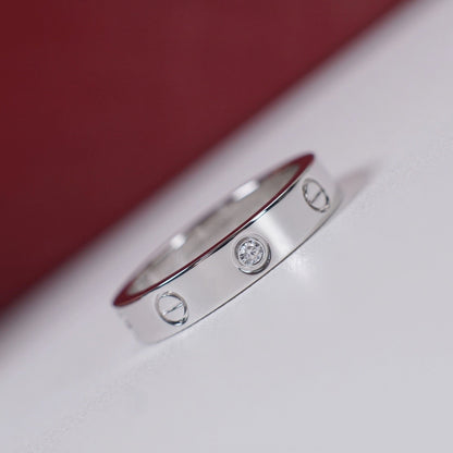 [Luna Brilliance]LOVE 4MM 1 DIAMOND RING
