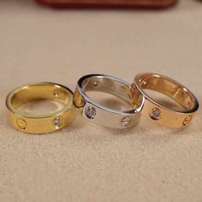 [Luna Brilliance]LOVE 5.5MM 3 DIAMOND RING
