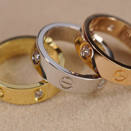 [Luna Brilliance]LOVE 5.5MM 3 DIAMOND RING