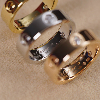 [Luna Brilliance]LOVE 5.5MM 3 DIAMOND RING