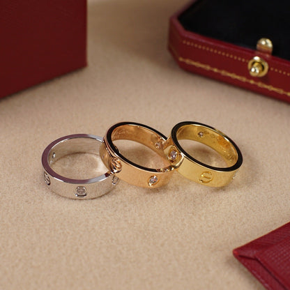 [Luna Brilliance]LOVE 5.5MM 3 DIAMOND RING