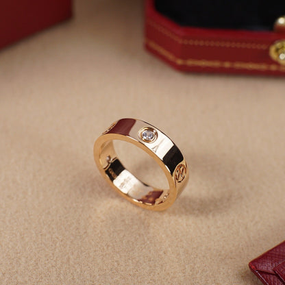 [Luna Brilliance]LOVE 5.5MM 3 DIAMOND RING