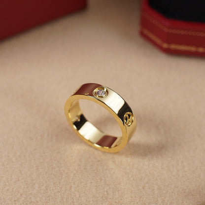 [Luna Brilliance]LOVE 5.5MM 3 DIAMOND RING