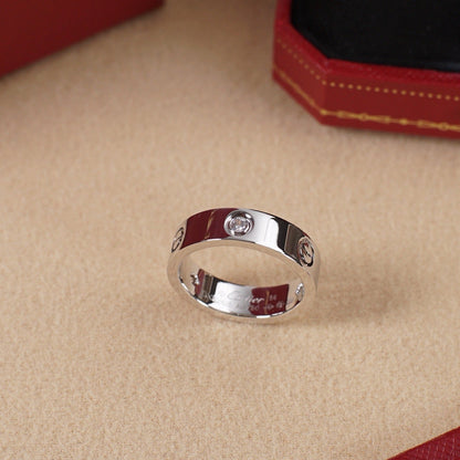 [Luna Brilliance]LOVE 5.5MM 3 DIAMOND RING