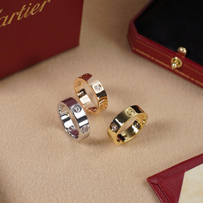 [Luna Brilliance]LOVE 5.5MM 3 DIAMOND RING