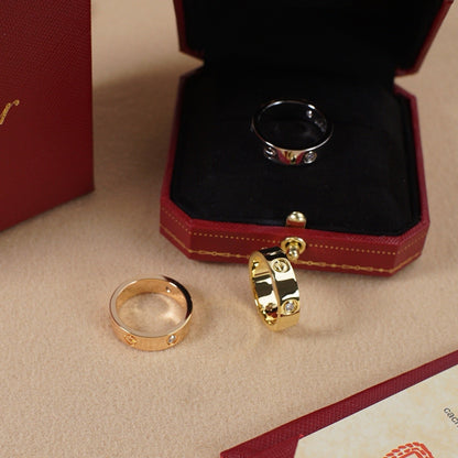[Luna Brilliance]LOVE 5.5MM 3 DIAMOND RING