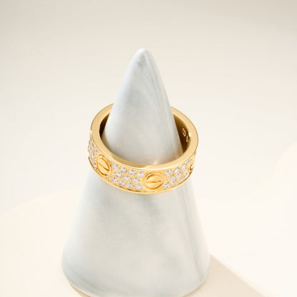 [Luna Brilliance]LOVE RING 5.5MM DIAMONDS PAVED