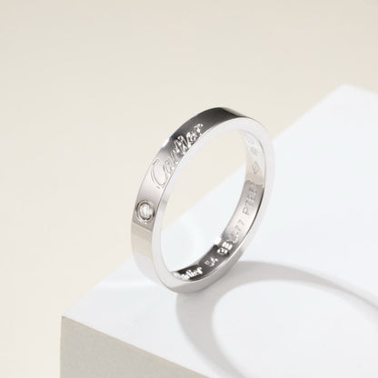 [Luna Brilliance]LOVE RING 4MM 1 DIAMOND
