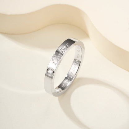[Luna Brilliance]LOVE RING 4MM 1 DIAMOND