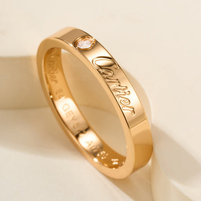 [Luna Brilliance]LOVE RING 4MM 1 DIAMOND