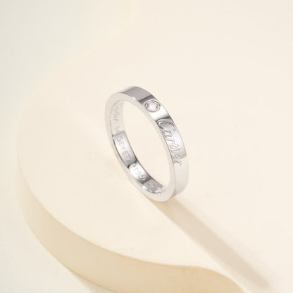 [Luna Brilliance]LOVE RING 4MM 1 DIAMOND
