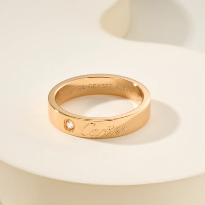 [Luna Brilliance]LOVE RING 4MM 1 DIAMOND