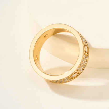 [Luna Brilliance]LOVE 5.5MM FULL-PAVE 6-DIAMOND RING