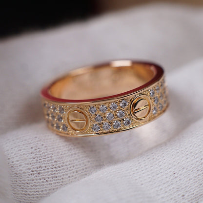 [Luna Brilliance]LOVE RING 5.5MM DIAMONDS PAVED