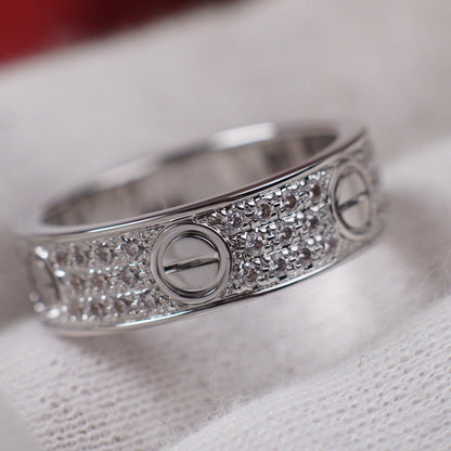 [Luna Brilliance]LOVE RING 5.5MM DIAMONDS PAVED
