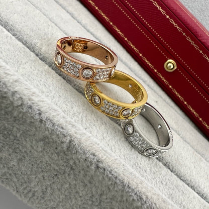 [Luna Brilliance]LOVE 5.5MM FULL-PAVE 6-DIAMOND RING