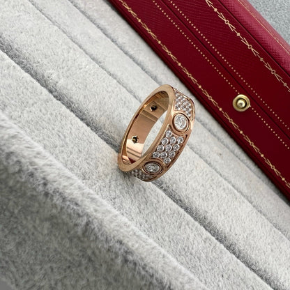 [Luna Brilliance]LOVE 5.5MM FULL-PAVE 6-DIAMOND RING