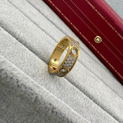 [Luna Brilliance]LOVE 5.5MM FULL-PAVE 6-DIAMOND RING