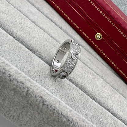 [Luna Brilliance]LOVE 5.5MM FULL-PAVE 6-DIAMOND RING