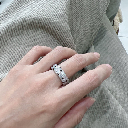 [Luna Brilliance]PANTHERE SPOTTED FULL DIAMOND RING