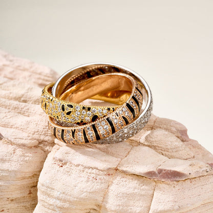 [Luna Brilliance] TRINITY  RING LEOPARD PRINT